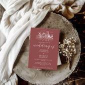 Land Westerne schuur bruiloft uitnodiging