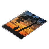 Land Westerne Steer Roping Cowboy Sunset Notitieboek (Linkerzijde)