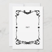Land Westerne Sterren Zwart Wit Formele Bruiloft Kaart (Achterkant)