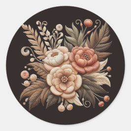 Land Westerne Trouwbloemen Ronde Sticker