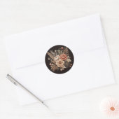 Land Westerne Trouwbloemen Ronde Sticker (Envelop)