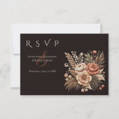 Land Westerne Trouwbloemen RSVP Kaartje (Voorkant)