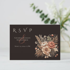Land Westerne Trouwbloemen RSVP Kaartje