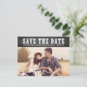 Land Westerne Typografie Sparen het Briefkaart van (Staand voorkant)