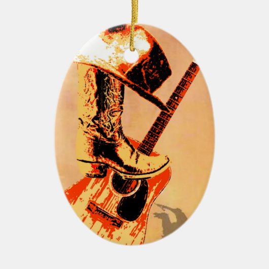 Land Westerne versiering Keramisch Ornament (Voorkant)