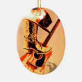 Land Westerne versiering Keramisch Ornament (Achterkant)