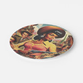  land Westerne vrouw Papieren Bordje (Gekanteld)