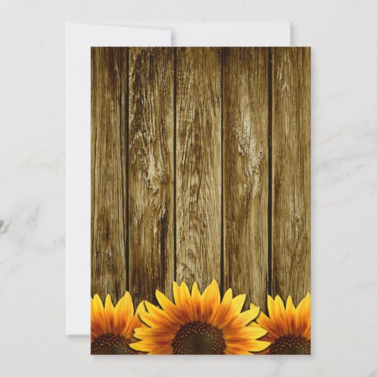 Land Westerne Wood Zonnebloem Weddenschappen Uitno Kaart (Voorkant)