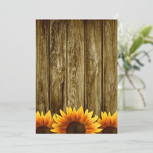 Land Westerne Wood Zonnebloem Weddenschappen Uitno Kaart (Staand voorkant)