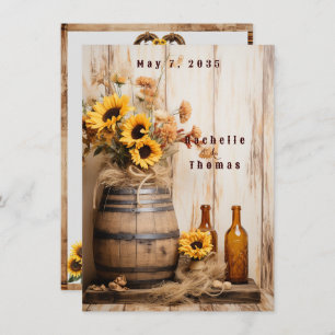 Land Westerne Zonnebloemen Whiskey Barrel Menu