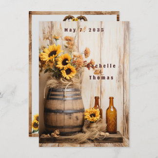 Land Westerne Zonnebloemen Whiskey Barrel Menu