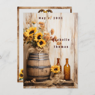 Land Westerne Zonnebloemen Whiskey Barrel Menu