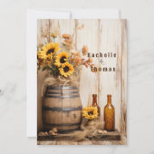 Land Westerne Zonnebloemen Whisky Barrel Kaart (Voorkant)