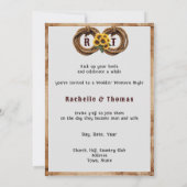 Land Westerne Zonnebloemen Whisky Barrel Kaart (Achterkant)