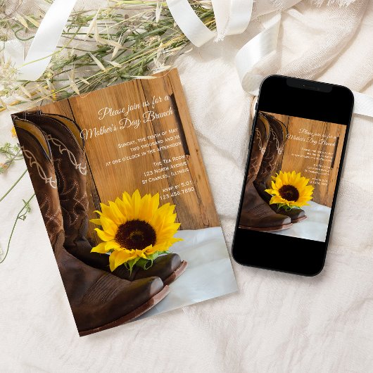 Land Westerne zonnebloempitten Brunch Kaart