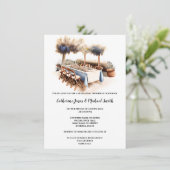 Land wijngaard Toscaanse dineren Italiaanse bruilo Kaart (Staand voorkant)