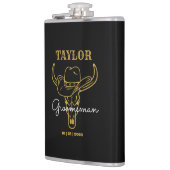 Land Wild West Cowboy - Gepersonaliseerde Groomsme Heupfles (Links)
