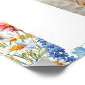 Land Wildbloem Bloemen Bruiloft Foto Welkom Poster (Hoek)