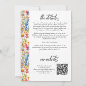 Land Wildbloem Bruiloft Details en Website Kaart (Achterkant)