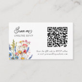 Land Wildbloem Bruiloft Website Online RSVP Informatiekaartje (Voorkant)