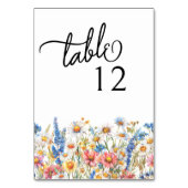 Land Wildbloem Kleurrijke Bloemen Bruiloft Kaart (Voorkant)