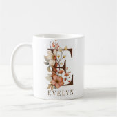 Land Wildbloem Monogram Letter E Koffiemok (Links)