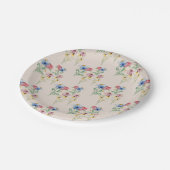 Land Wildbloem Poppy Daisy Coneflower Patroon Papieren Bordje (Gekanteld)