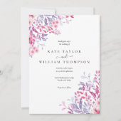 Land Wildbloemen Bloemen Bloemen Bruiloft Kaart (Voorkant)