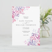 Land Wildbloemen Bloemen Bloemen Bruiloft Kaart (Staand voorkant)