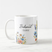 Land Wildflower Bruidsmeisje Bruiloft Gift Koffiemok (Links)