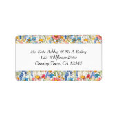 Land Wildflower RSVP Envelope Adres Etiket (Voorkant)