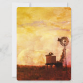 Land windmolen Rustic Wedding Invite Kaart (Achterkant)