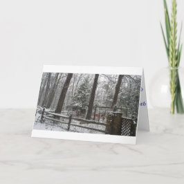 Land Winter Scene Feestdagen Kaart