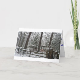 Land Winter Scene Feestdagen Kaart