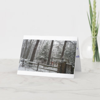 Land Winter Scene Feestdagen Kaart