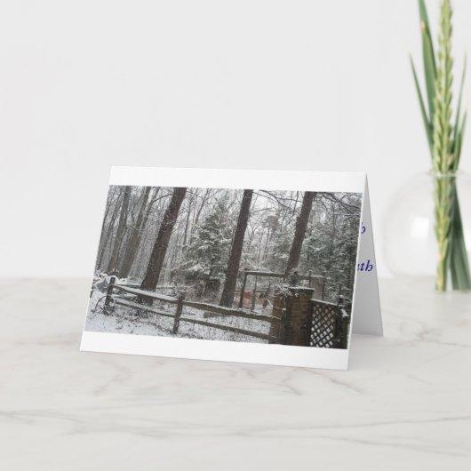 Land Winter Scene Feestdagen Kaart (Voorkant)