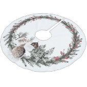 Land Winter Wonderland, Baby Deer, Rustic Kerstboom Rok (Gekanteld)