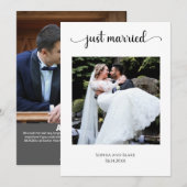 Land wit & grijs foto bruiloft aankondiging (Voorkant / Achterkant)