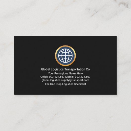 Land Zee Air WWW Global Logistics Connection Visitekaartje (Achterkant)