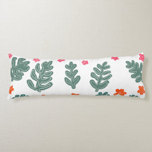 Land & zee: Doodle Patroon Bloemen & planten Lichaamskussen