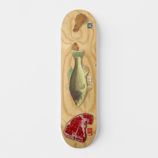 Land, Zee en lucht Persoonlijk Skateboard (Voorkant)