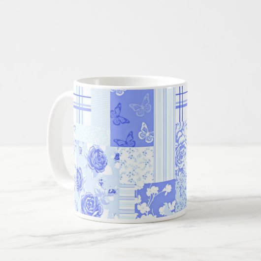 Land Zoete Korenbloem Blauw Koffiemok (Voorkant links)