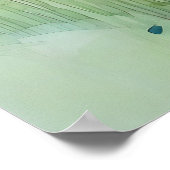 Land Zomerlandschap Waterverf Poster (Hoek)