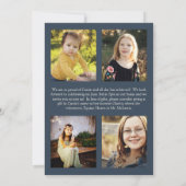 Land Zonnebloem Afstuderen Aankondiging Blauw (Achterkant)