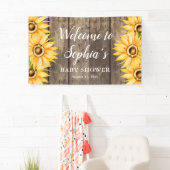 Land Zonnebloem Baby shower Welkom Spandoek (Insitu)