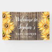 Land Zonnebloem Baby shower Welkom Spandoek (Horizontaal)