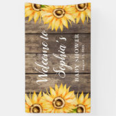 Land Zonnebloem Baby shower Welkom Spandoek (Verticaal)