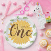 Land Zonnebloem Baby's 1e verjaardag Papieren Bordje (Feest)