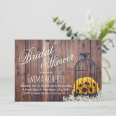 Land Zonnebloem & Birdcage Rustisch Vrijgezellenfe Kaart (Staand voorkant)