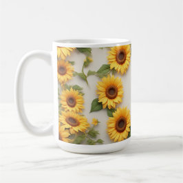 Land Zonnebloem Bloemschikking Koffiemok